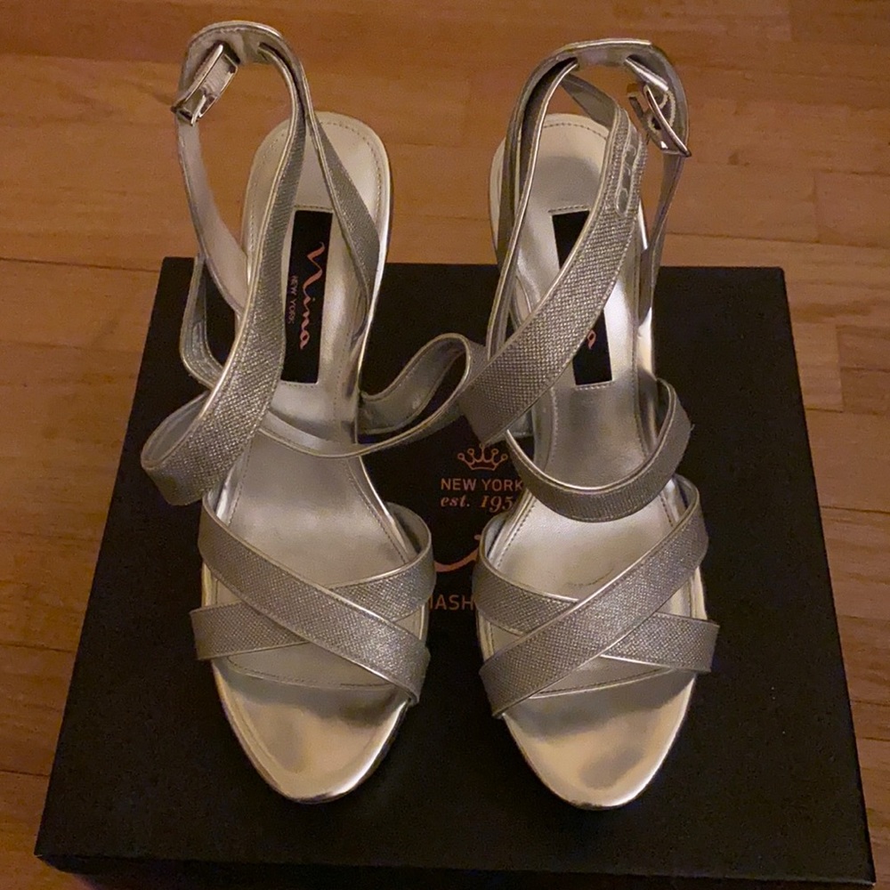 Silver Platform Heels